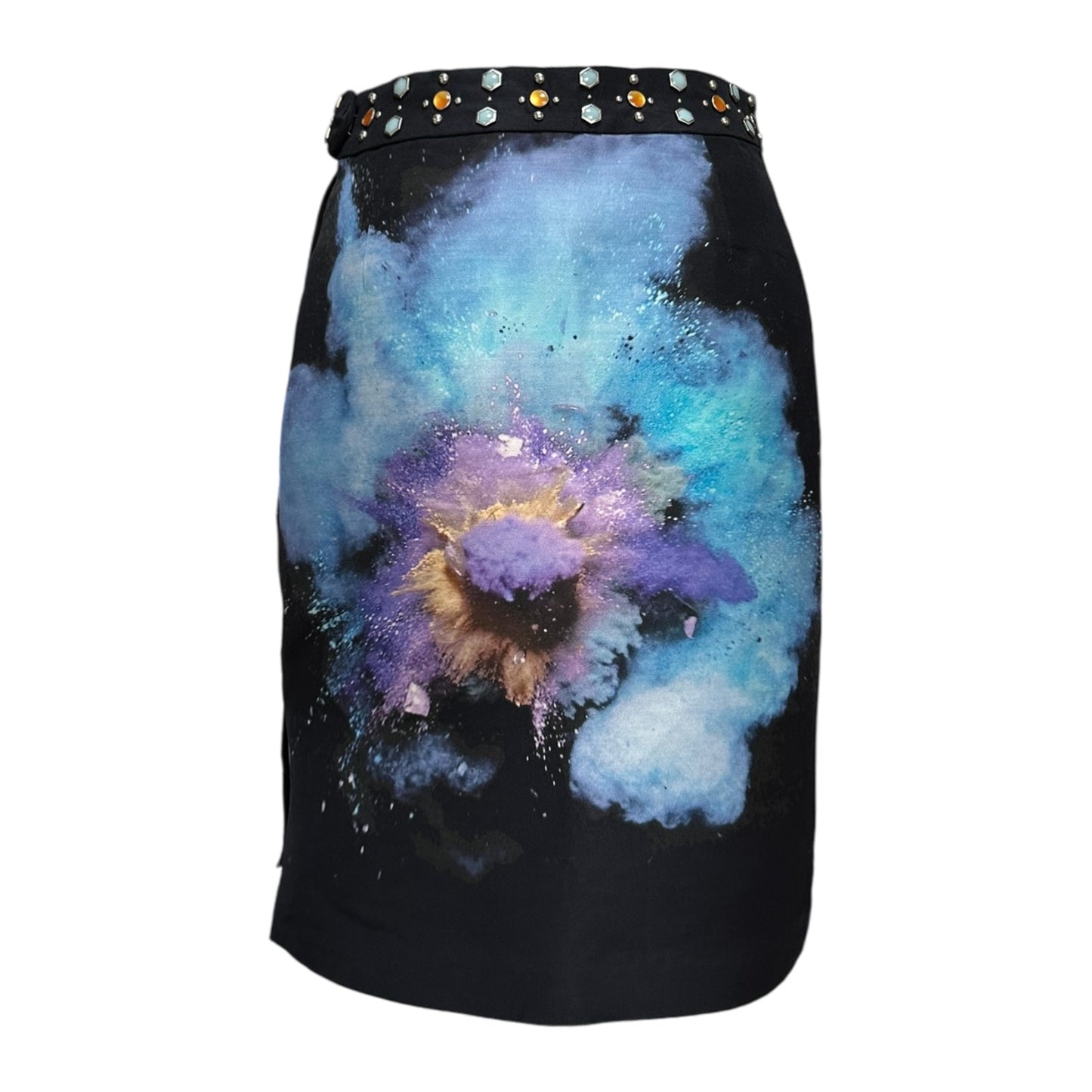 UNDERCOVER Spring Summer 2016 "The Greatest" Flower Print Studs Skirt