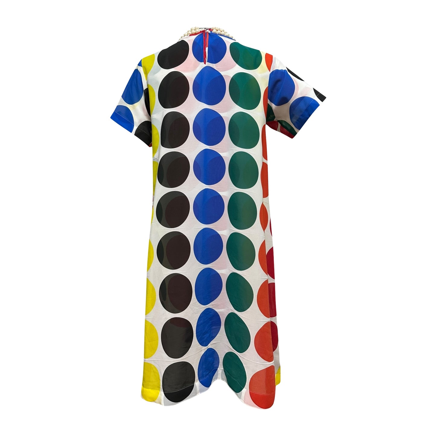 JUNYA WATANABE Spring Summer 2001 Pearl Embellished Polka Dot Midi Dress