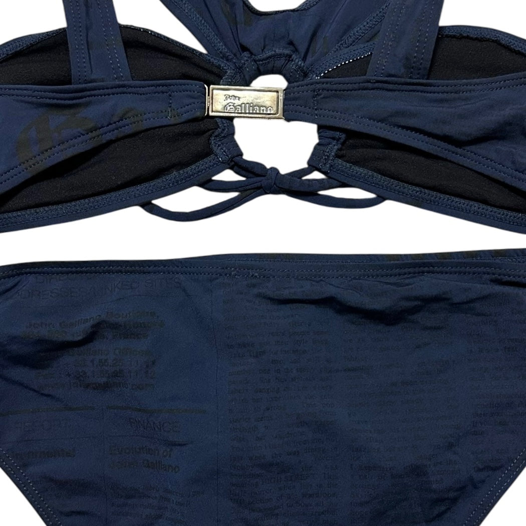 JOHN GALLIANO Newspaper Print Bikini