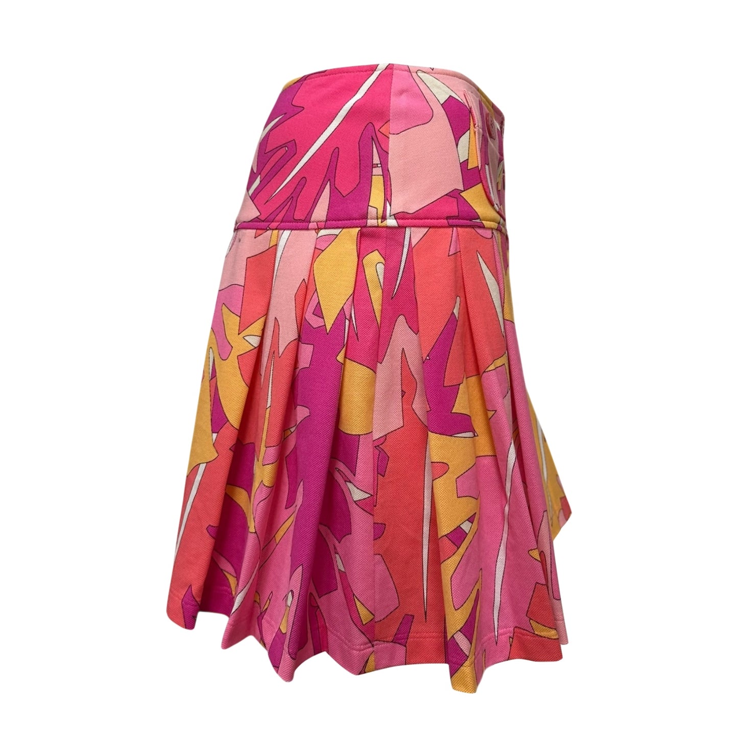 EMILIO PUCCI Spring Summer 2007 Leaf Print Pleated Mini Skirt