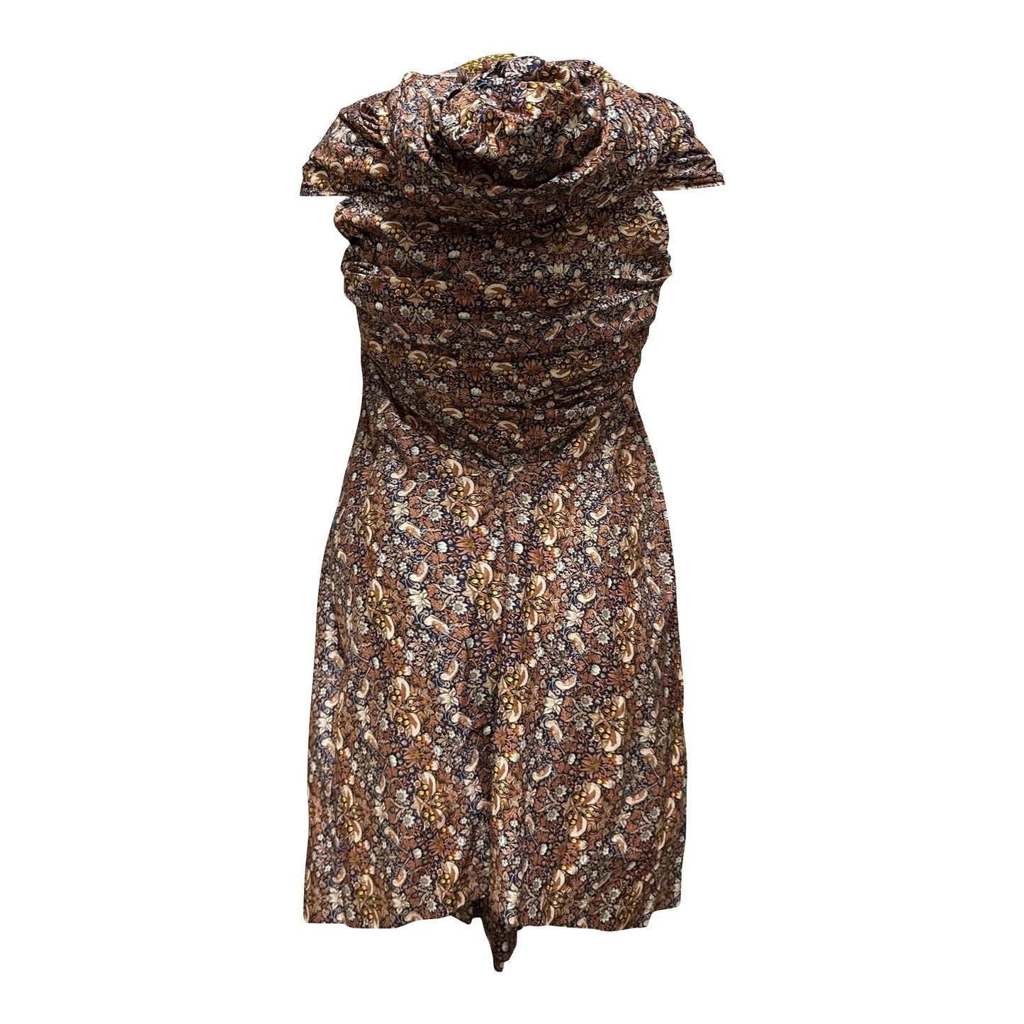 JUNYA WATANABE Spring Summer 2008 Floral Gold Chain Midi Dress