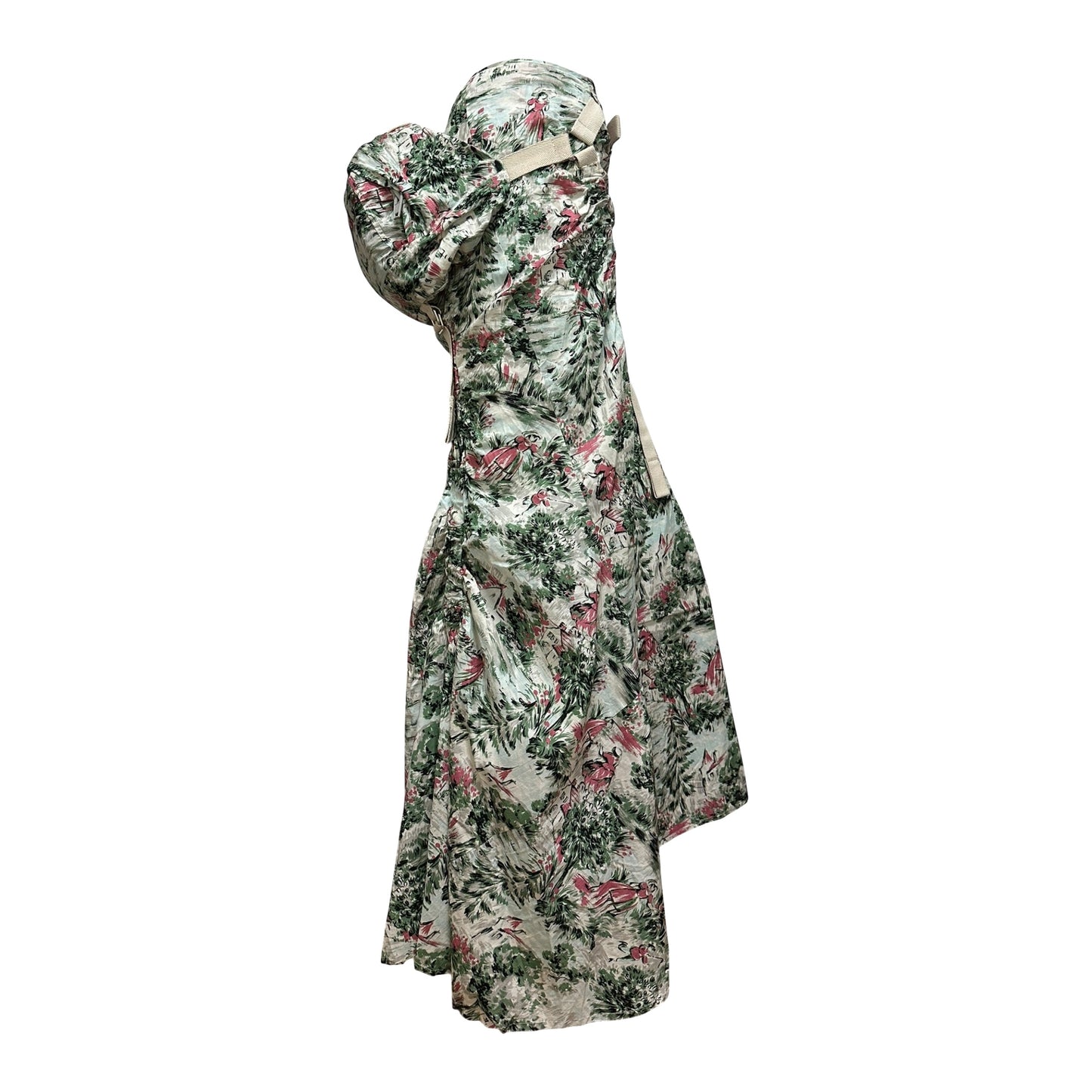 JUNYA WATANABE Spring Summer 2003 Pictorial Print Parachute Maxi Skirt