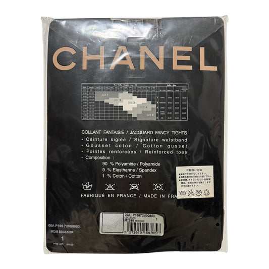 CHANEL Fall Winter 2000 Cube Pattern CC Logo Tights