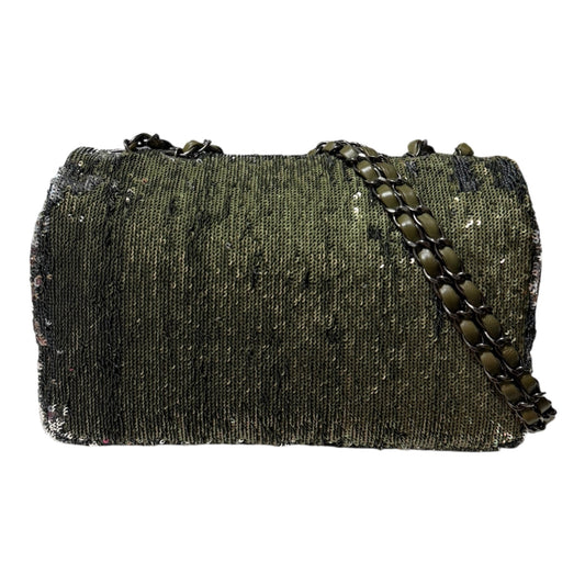 CHANEL 2017 Cruise Collection "COCO CUBA" Sequins Double Chain Shoulder Flap Bag