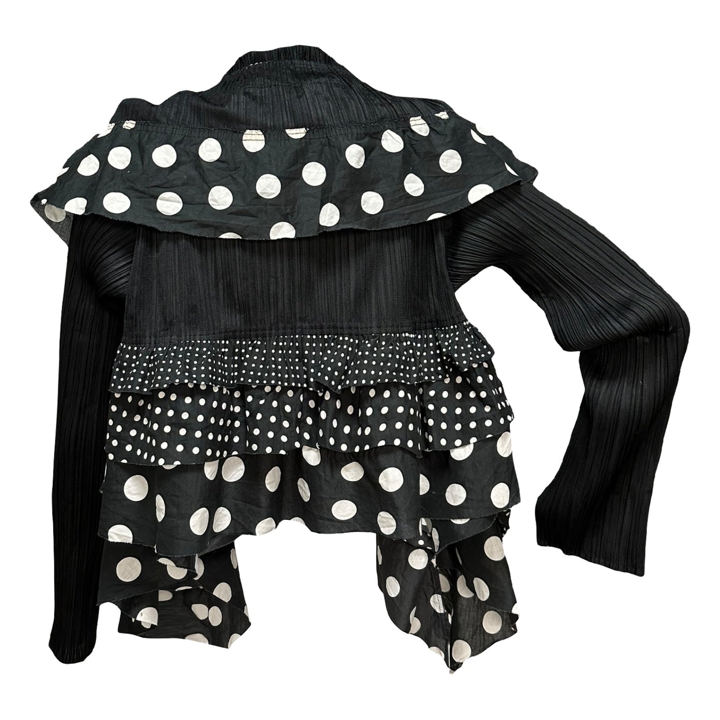PLEATS PLEASE ISSEY MIYAKE Pleated Polka Dot Cardigan