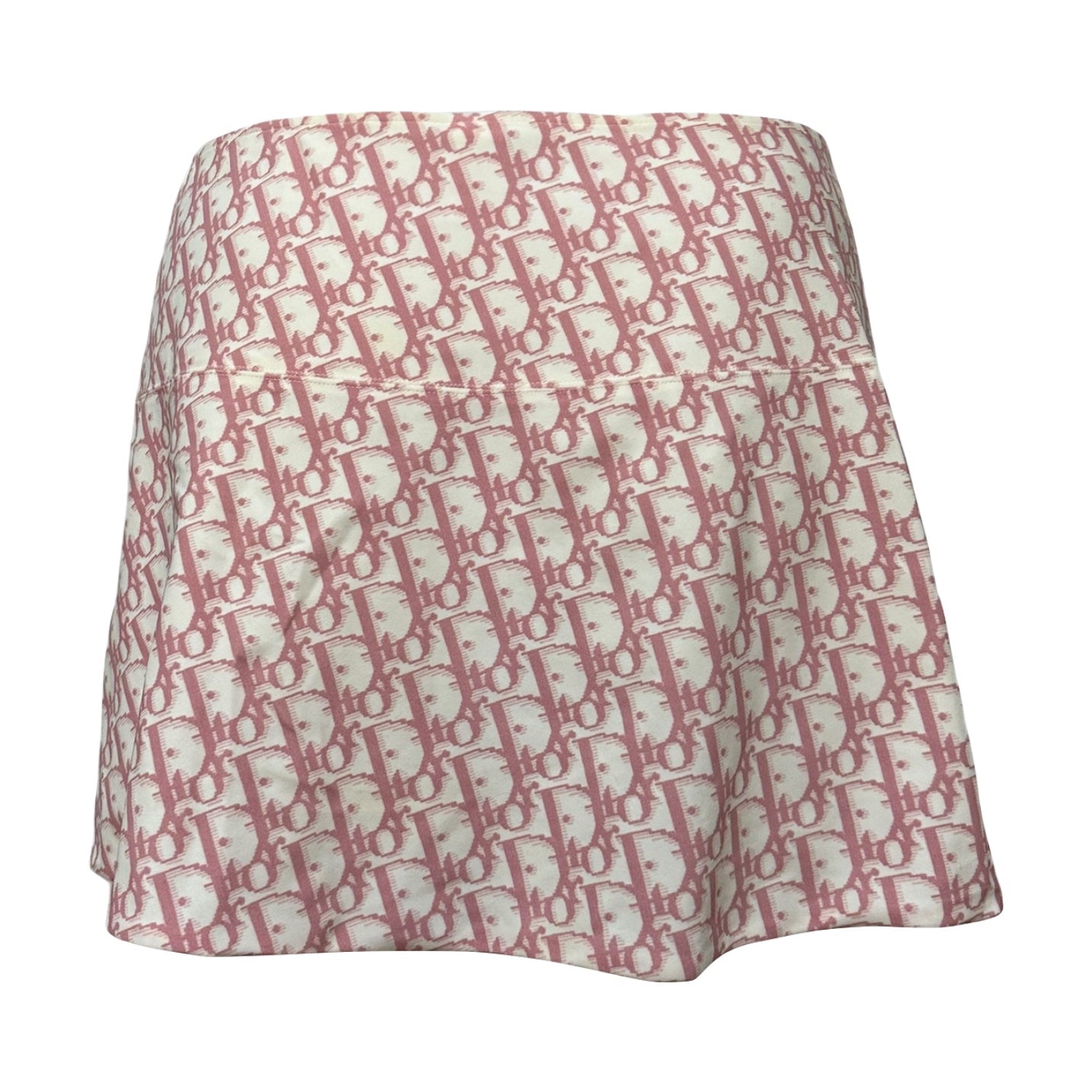 CHRISTIAN DIOR Trotter Monogram Flower Swarovski Logo Pareo Wraparound Mini Skirt