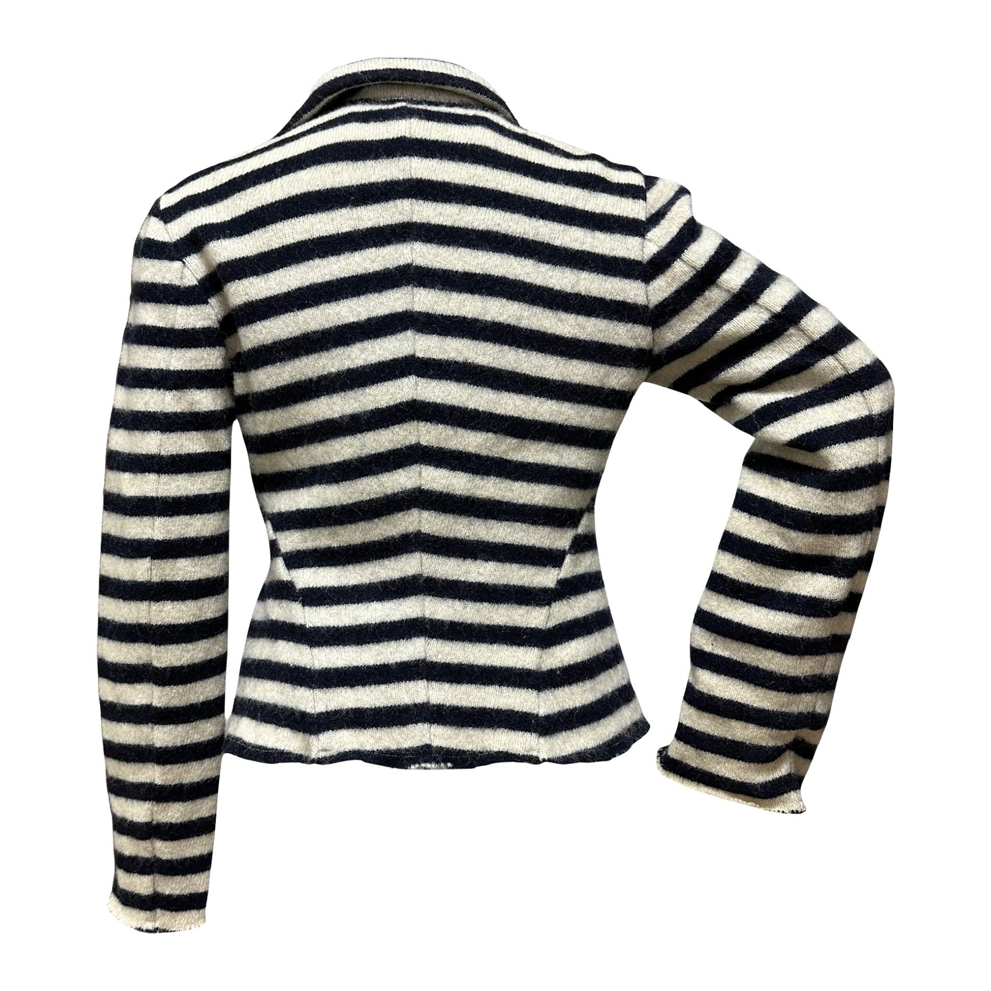 JUNYA WATANABE Fall Winter 2003 Striped Button Up Blazer Jacket
