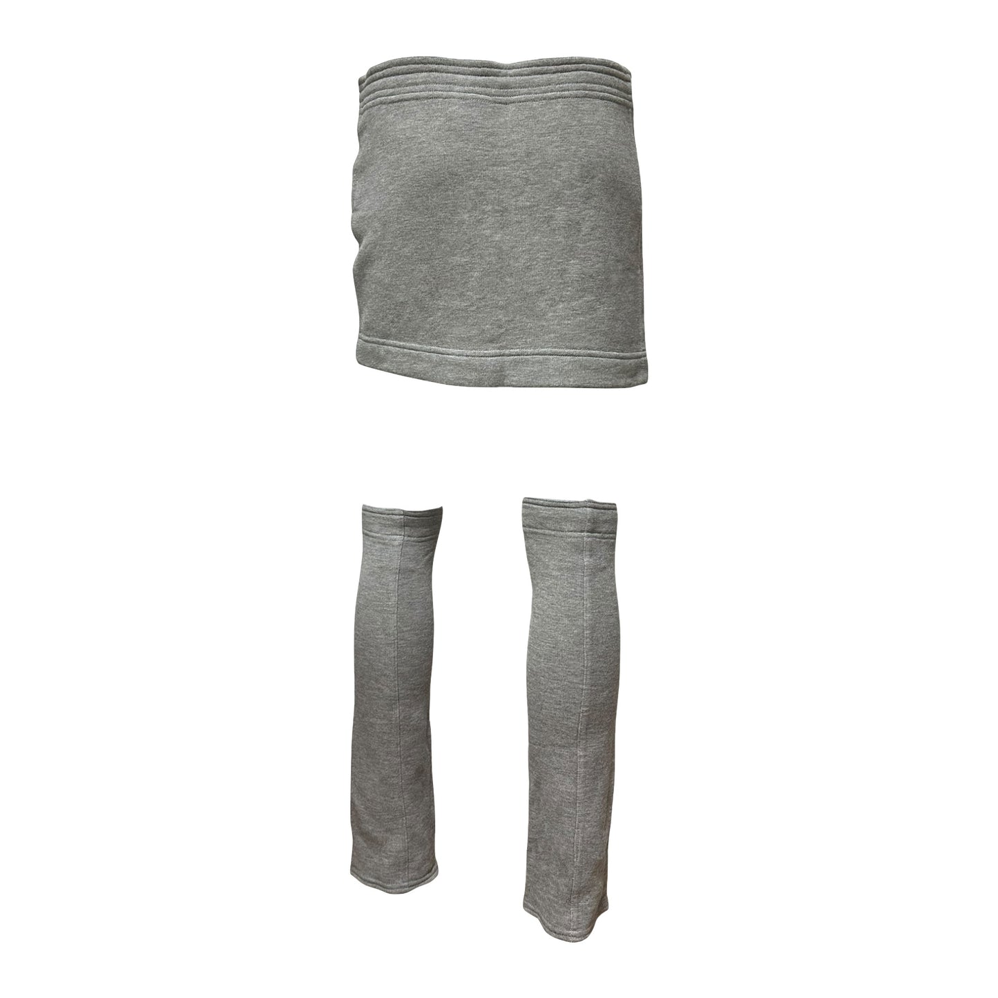 CHANEL Sport Spring Summer 2005 Sweat Mini Skirt with Leg Warmers
