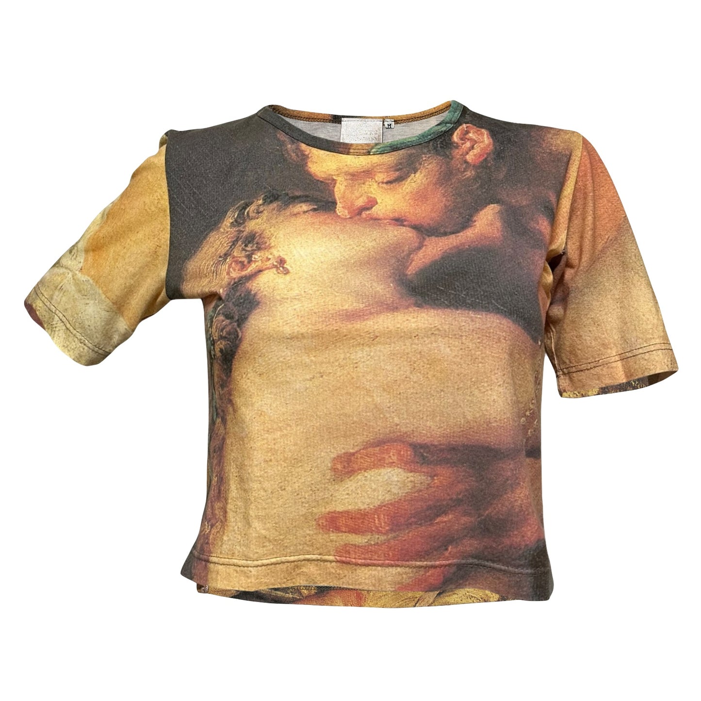 VIVIENNE WESTWOOD Spring Summer 1993 "Grand Hotel" Kissing Print Cropped T-Shirt
