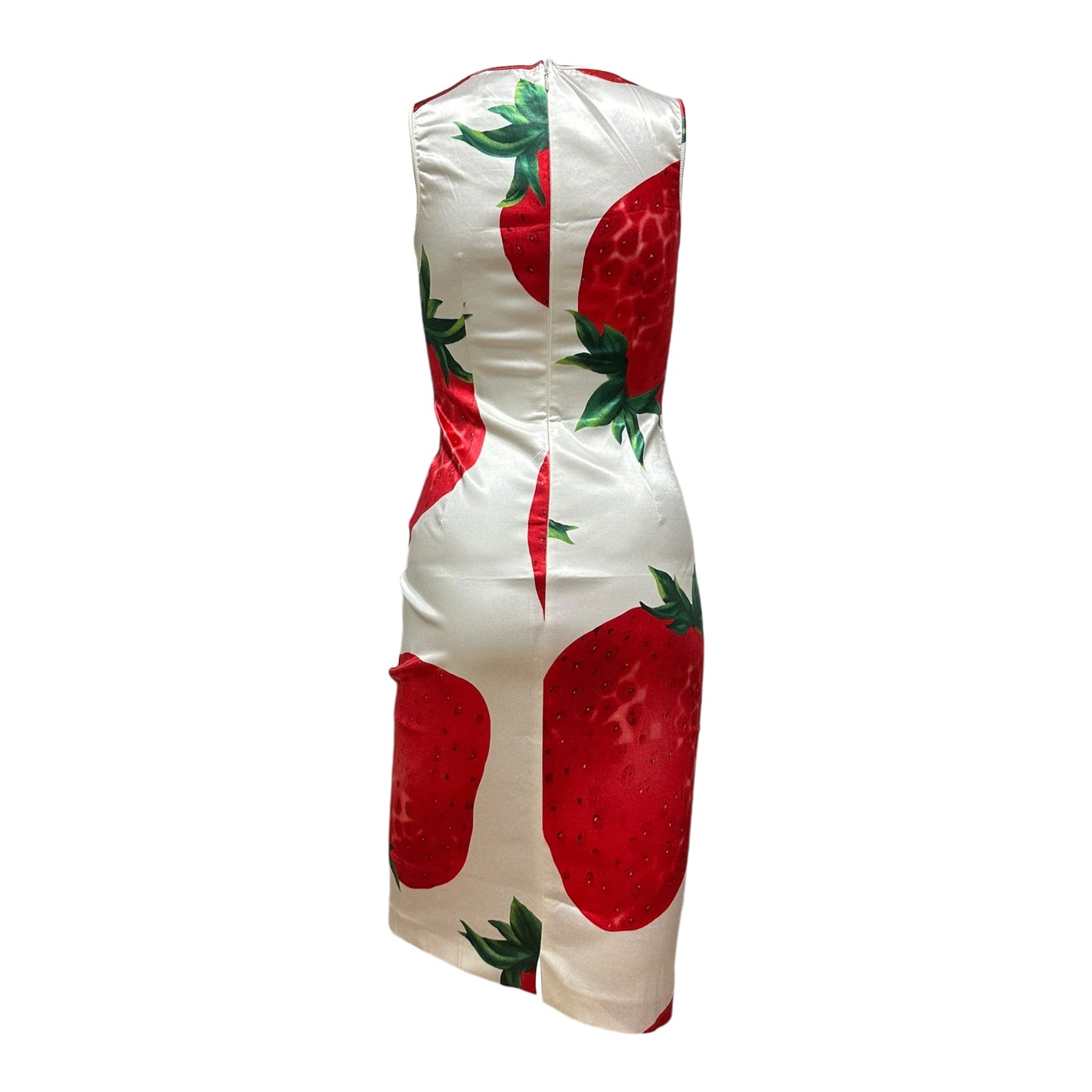 D&G Spring Summer 2000 Strawberry Print Midi Dress