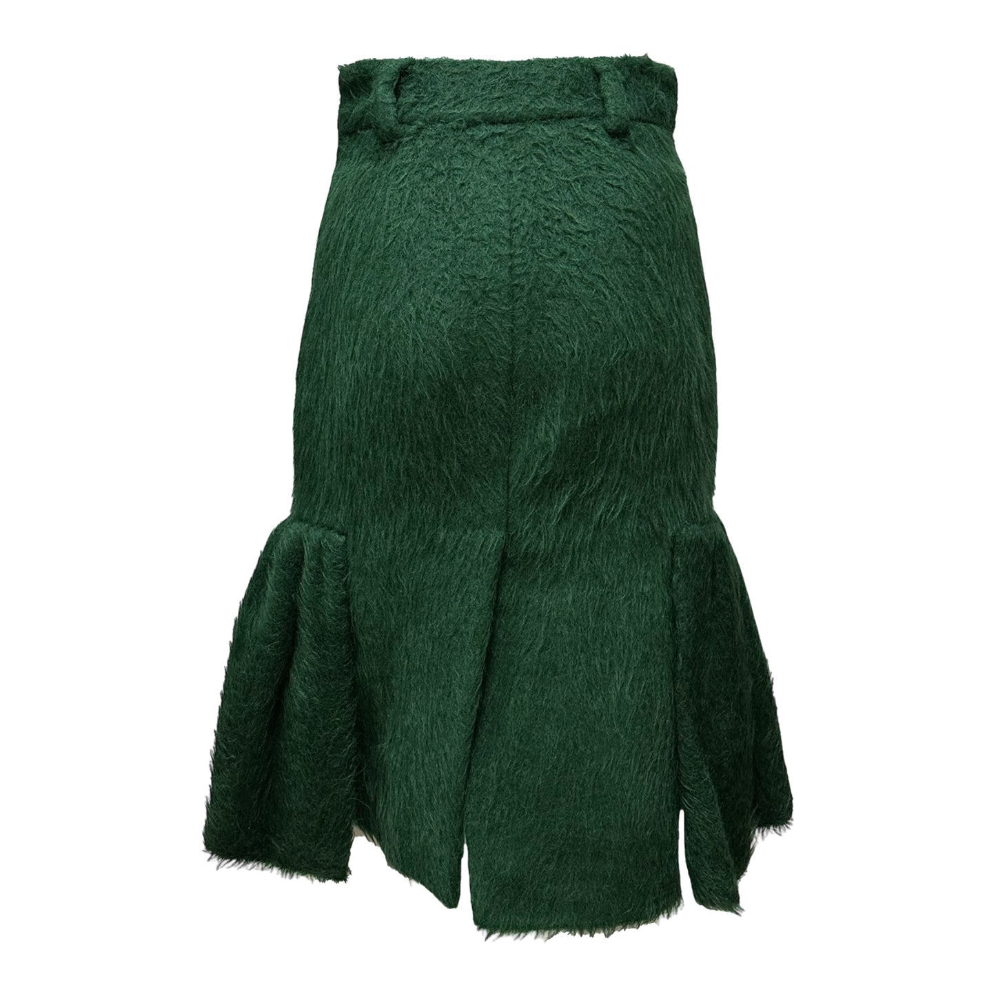 PRADA Fall Winter 2017 Alpaca Hair Fluted Midi Skirt