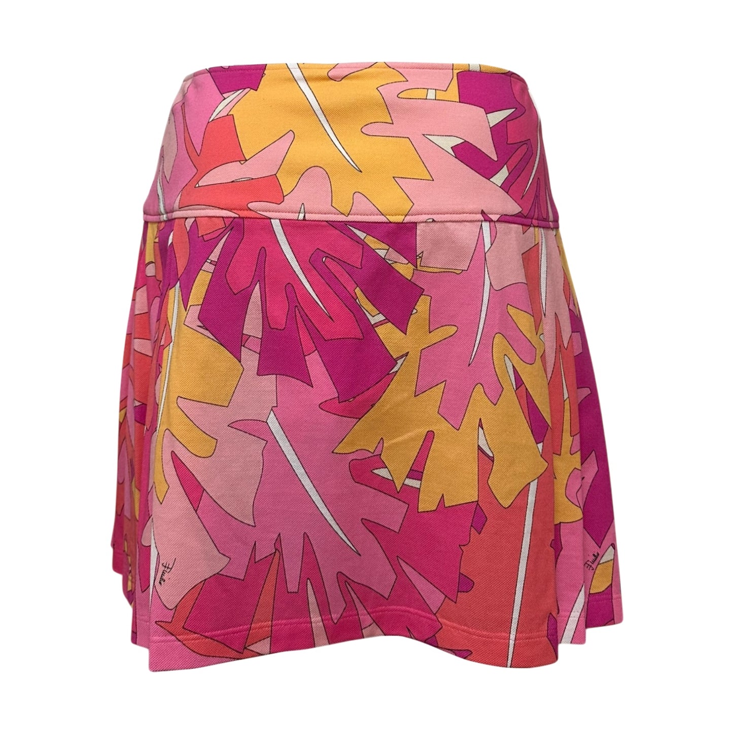 EMILIO PUCCI Spring Summer 2007 Leaf Print Pleated Mini Skirt
