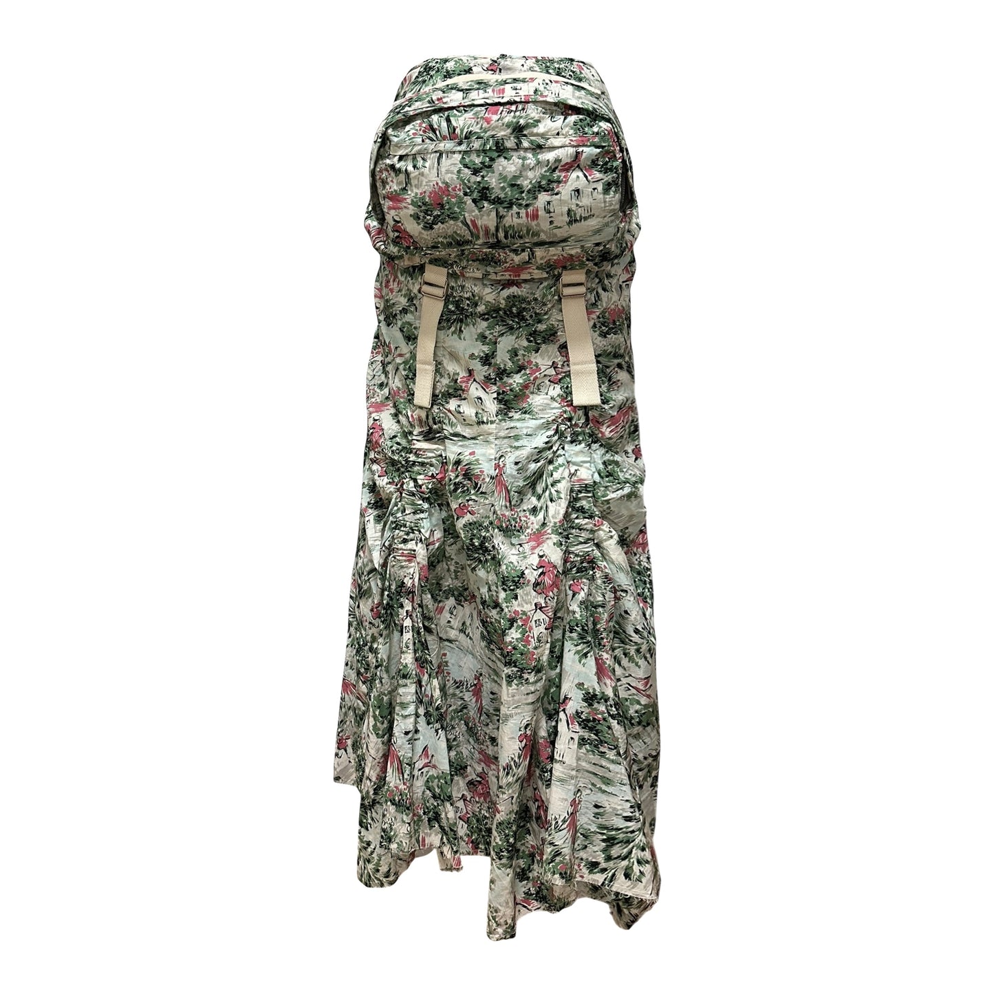 JUNYA WATANABE Spring Summer 2003 Pictorial Print Parachute Maxi Skirt
