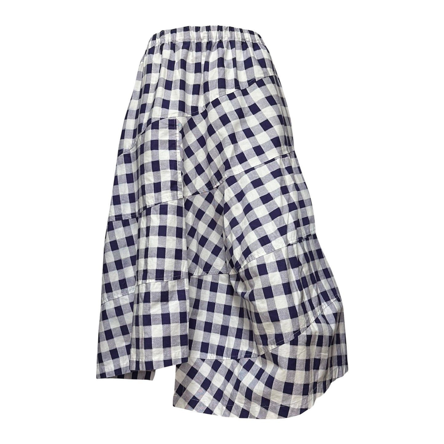 TRICOT COMME DES GARÇONS Gingham Check Asymmetric Midi Skirt