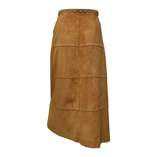 MIU MIU Fall Winter 2018 Studded Suede Midi Skirt