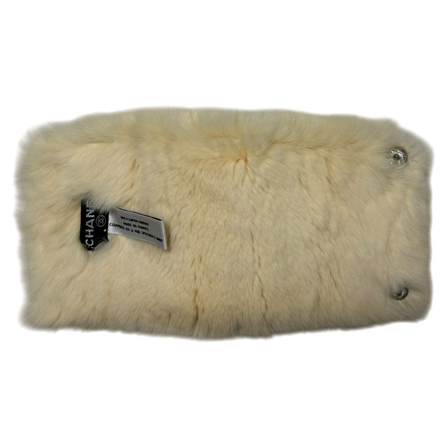CHANEL Fall Winter 2001 CC Rabbit Fur Wristband