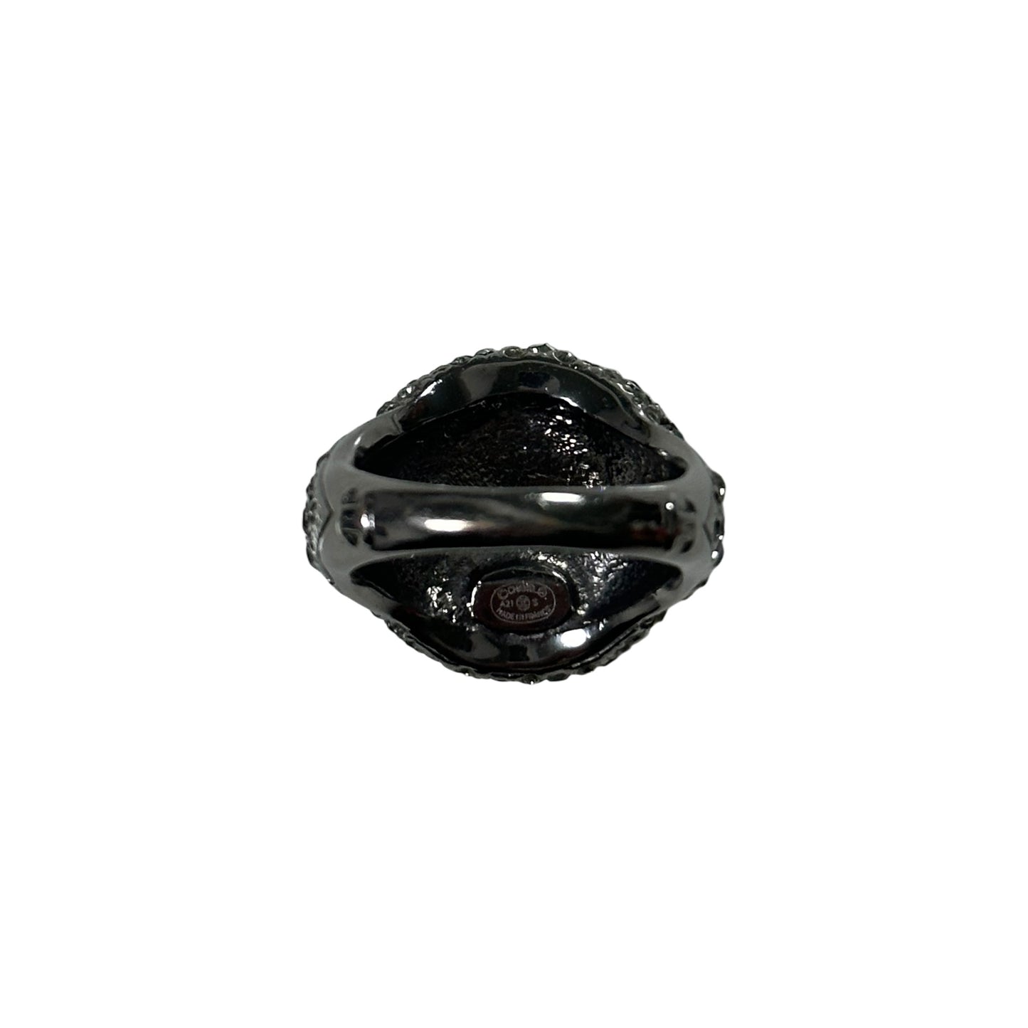 CHANEL Spring Summer 2021 Embellished CC Logo Ring