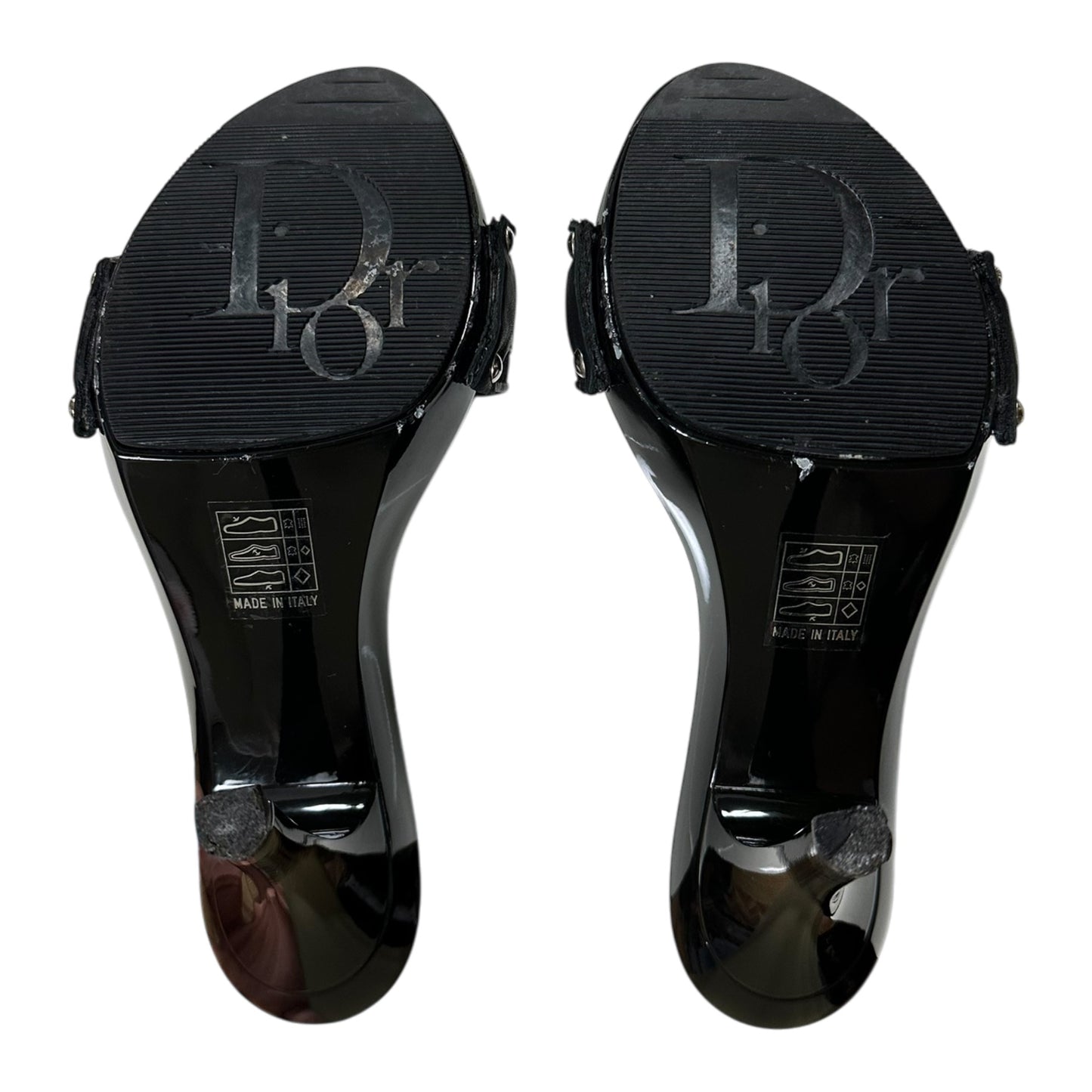 CHRISTIAN DIOR Leather Trotter D Charm Sandals