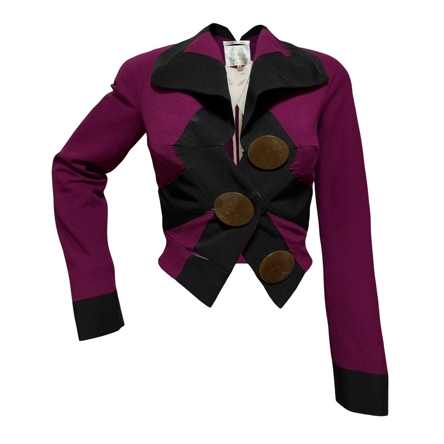 VIVIENNE WESTWOOD Fall Winter 1998 Cropped Jacket with Orb Buttons