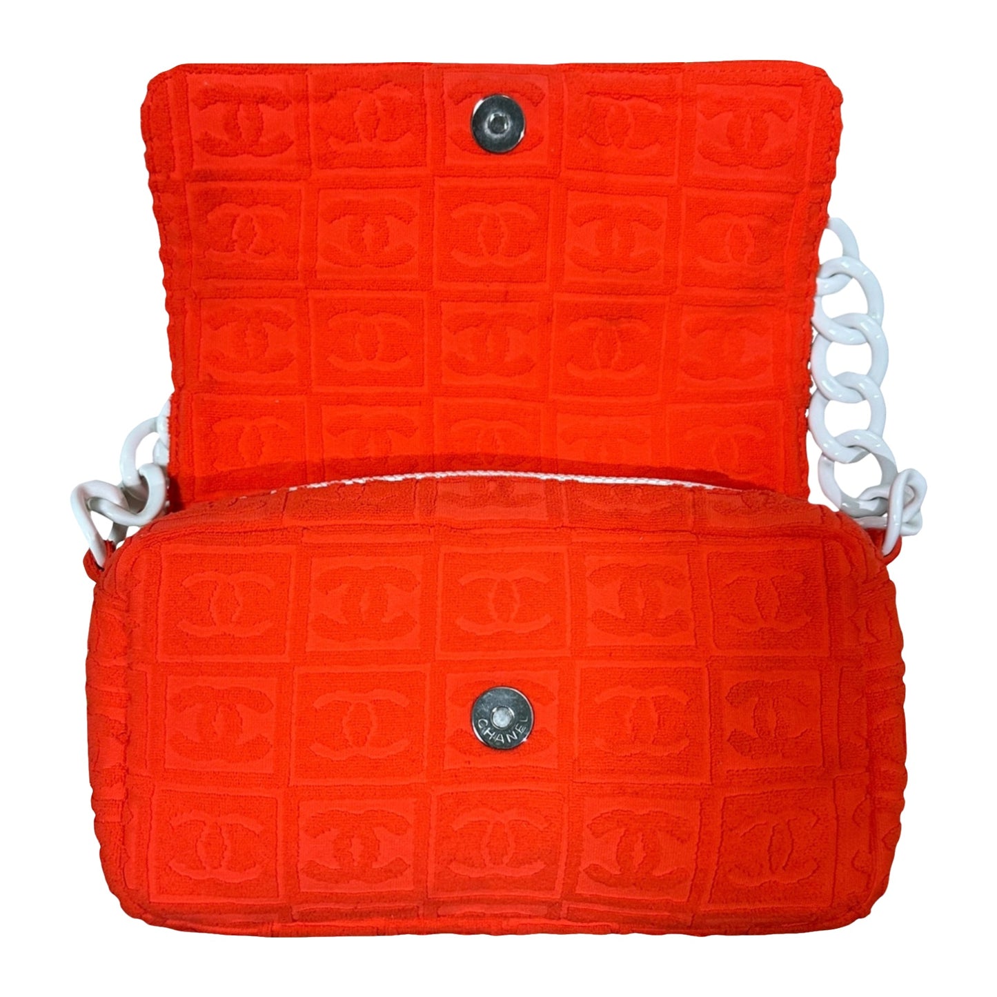 CHANEL Sport Spring Summer 2002 Terry Cloth Flap Bag