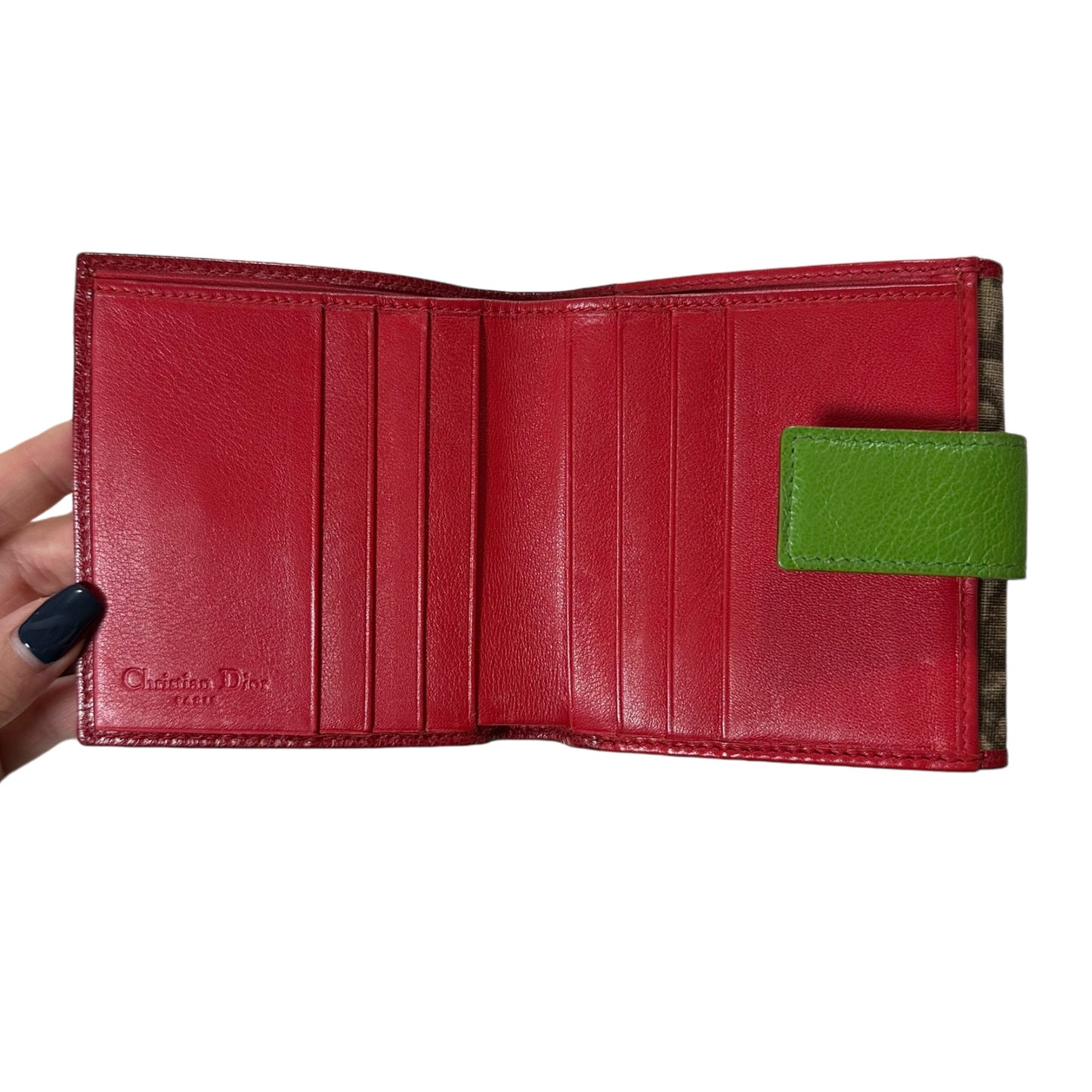 CHRISTIAN DIOR Fall Winter 2004 No.2 Trotter Rasta Bifold Wallet