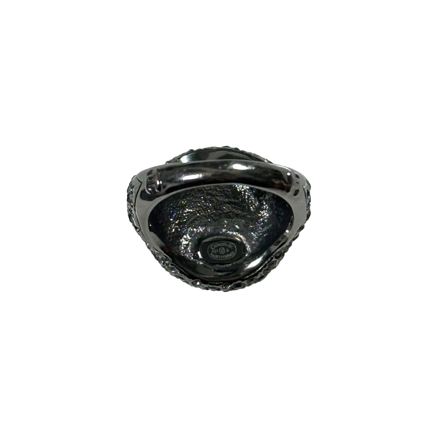 CHANEL Spring Summer 2021 Embellished CC Logo Ring