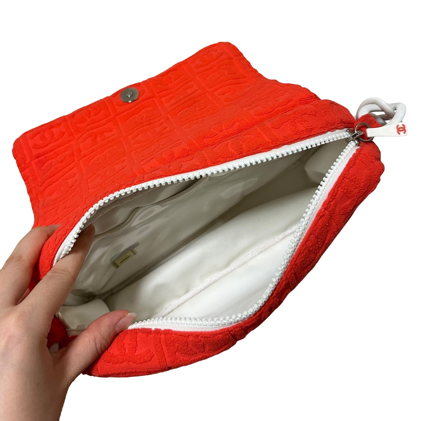 CHANEL Sport Spring Summer 2002 Terry Cloth Flap Bag