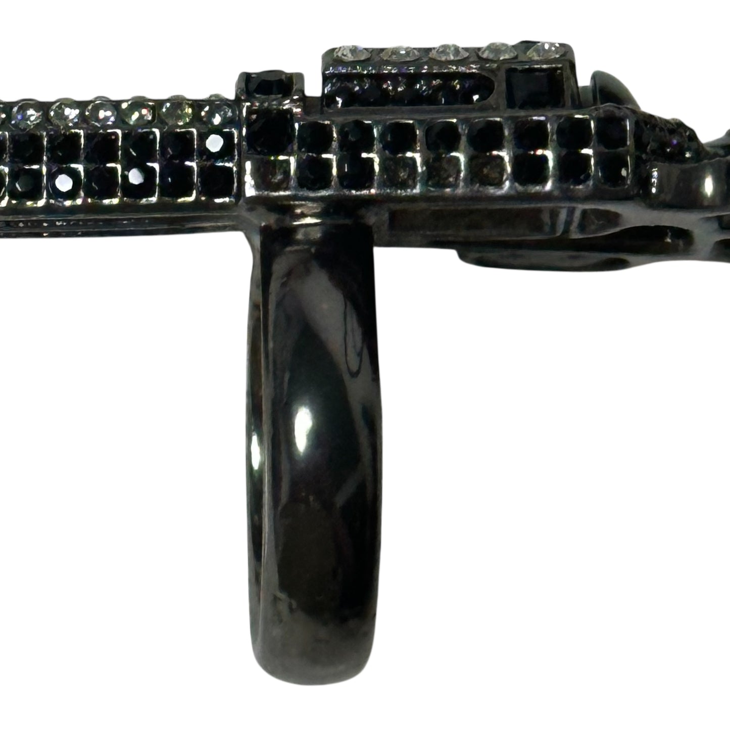 CHANEL Fall Winter 2014 Strass Crystals Pistol Statement Ring