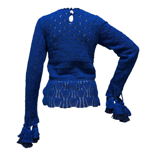 LOEWE Spring Summer 2019 Tassel-Trim Pointelle Knit Sweater