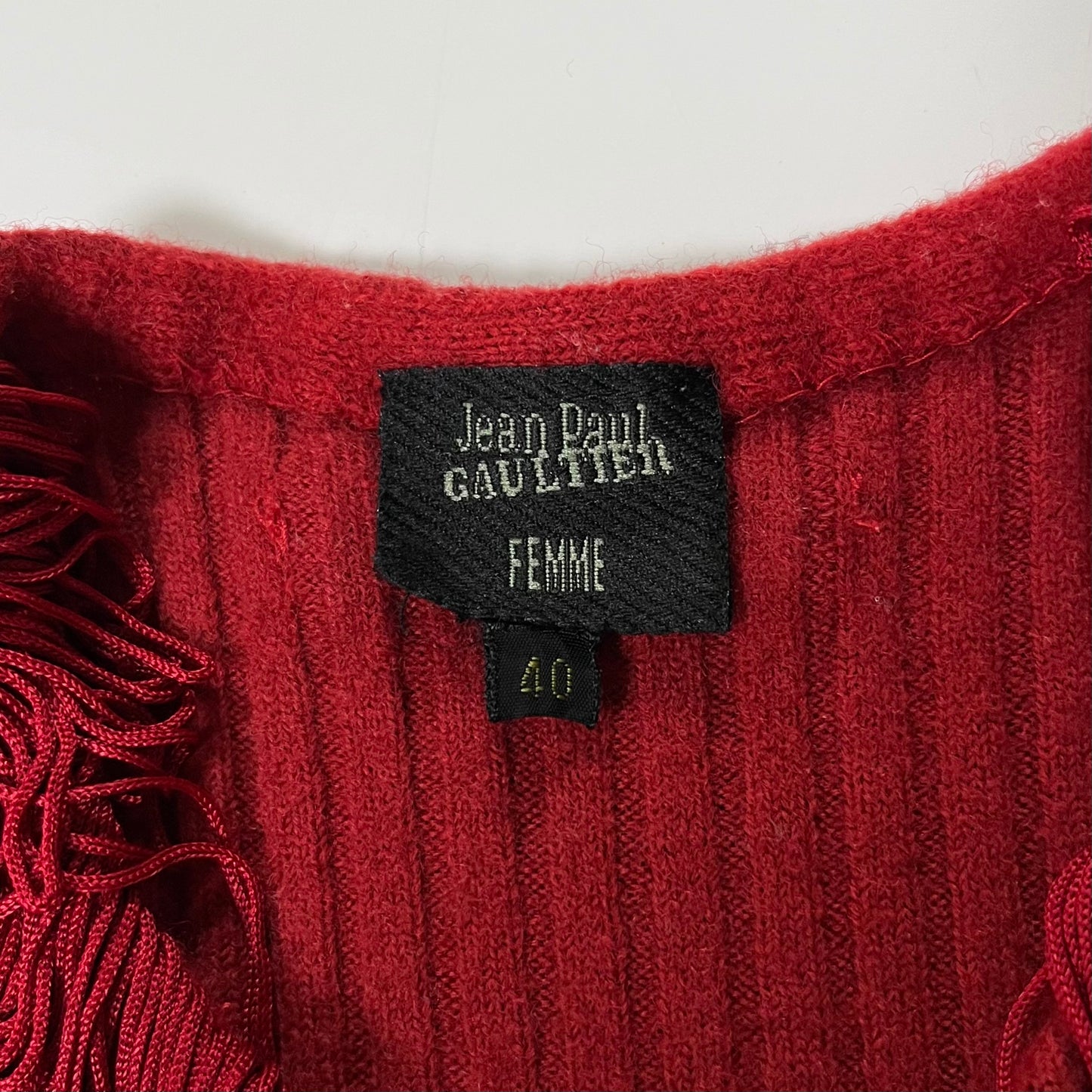 JEAN PAUL GAULTIER Spring Summer 2002 Fringed Sleeveless Knit Top