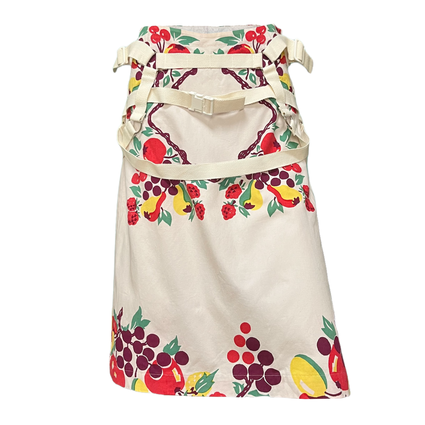 JUNYA WATANABE Spring Summer 2003 Fruits Print Parachute Midi Skirt