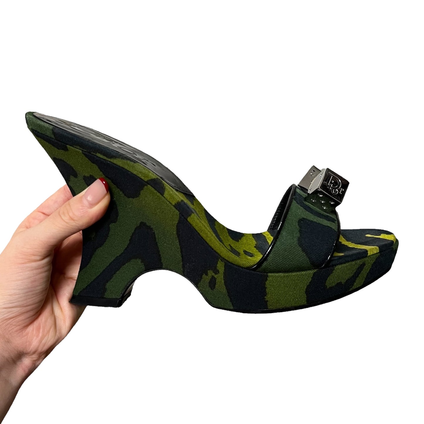 CHRISTIAN DIOR Fall Winter 2004 Leopard Print Dice Sandals