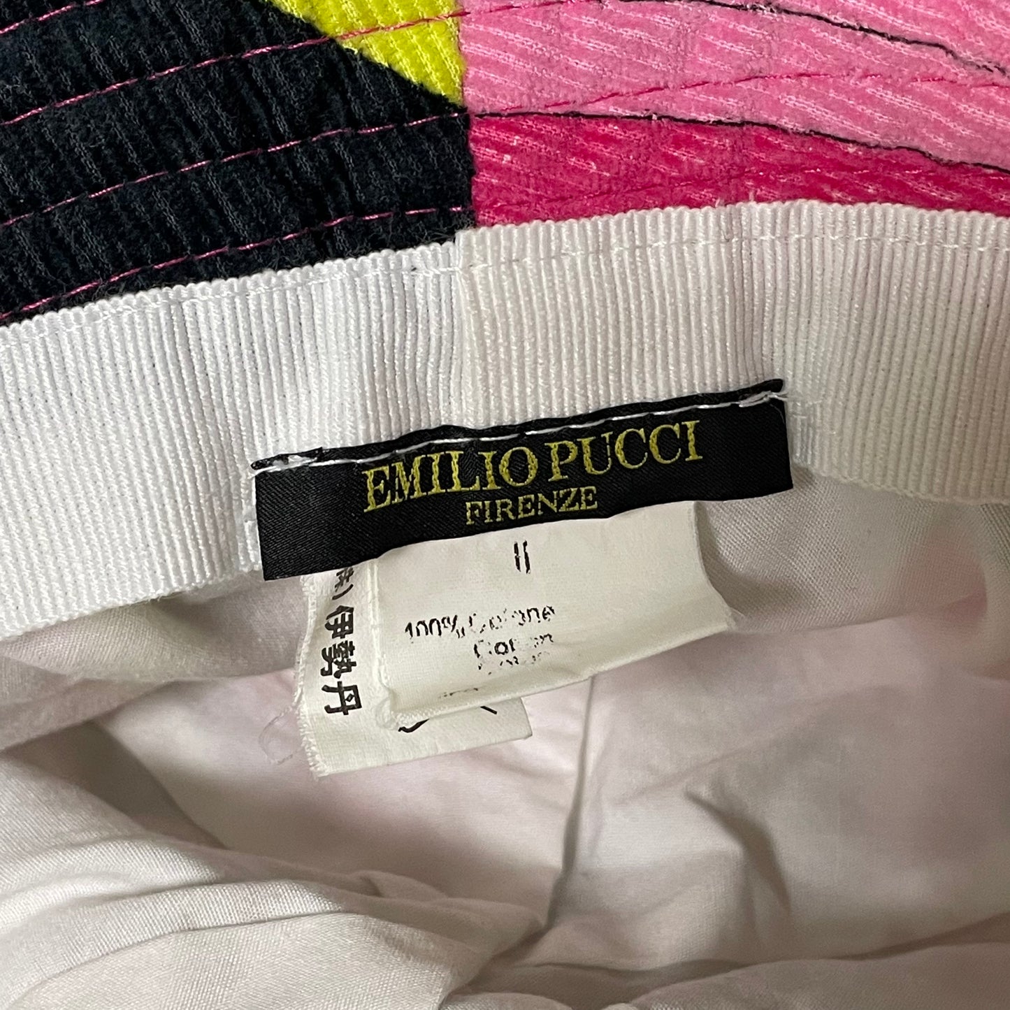 EMILIO PUCCI Fall Winter 2003 Corduroy Bucket Hat