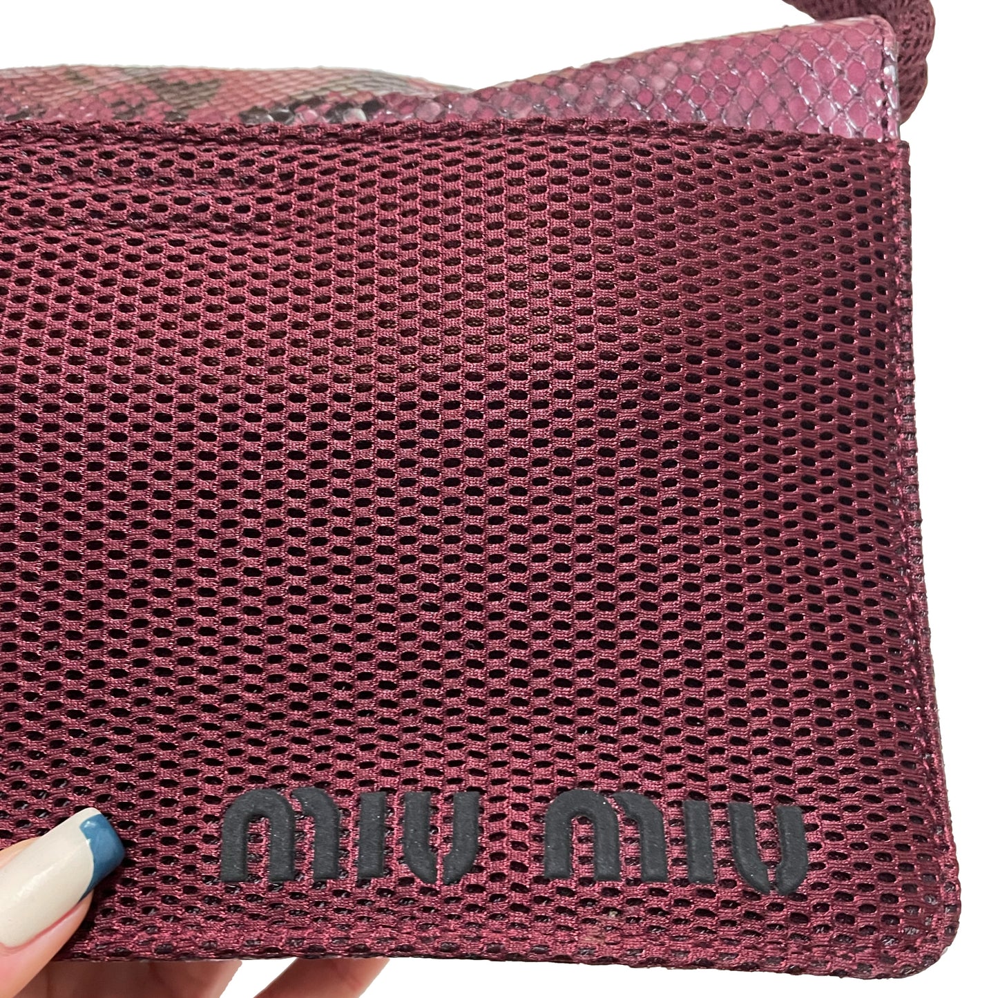MIU MIU Fall Winter 1999 Python Mesh Hand Bag