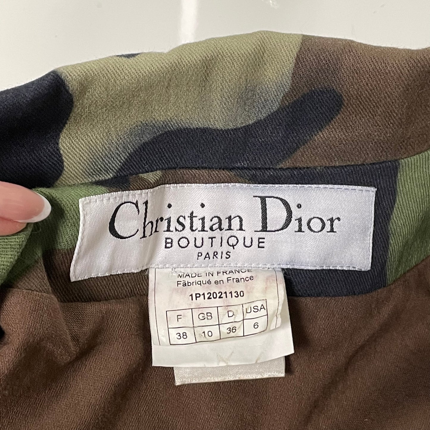 CHRISTIAN DIOR Spring Summer 2001 Camouflage Jacket