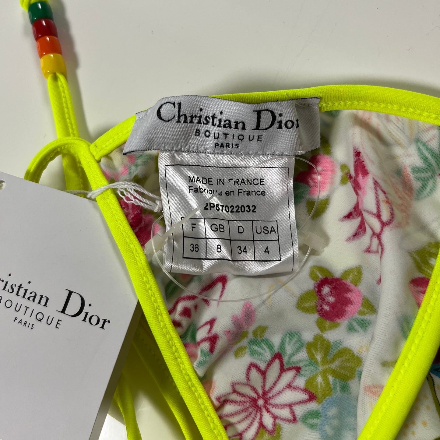 CHRISTIAN DIOR Spring Summer 2002 Floral Print Bikini