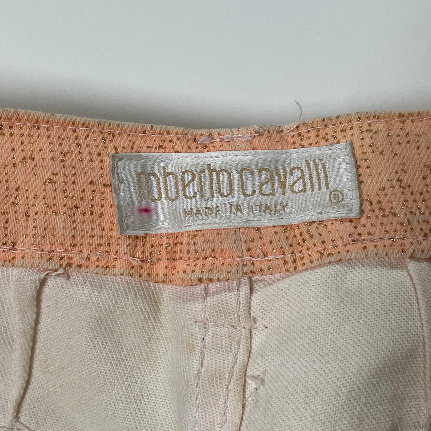ROBERTO CAVALLI Spring Summer 2001 Print Denim Pants