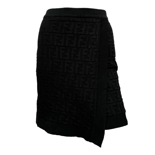 FENDI Zucca Wrap Style Mini Skirt