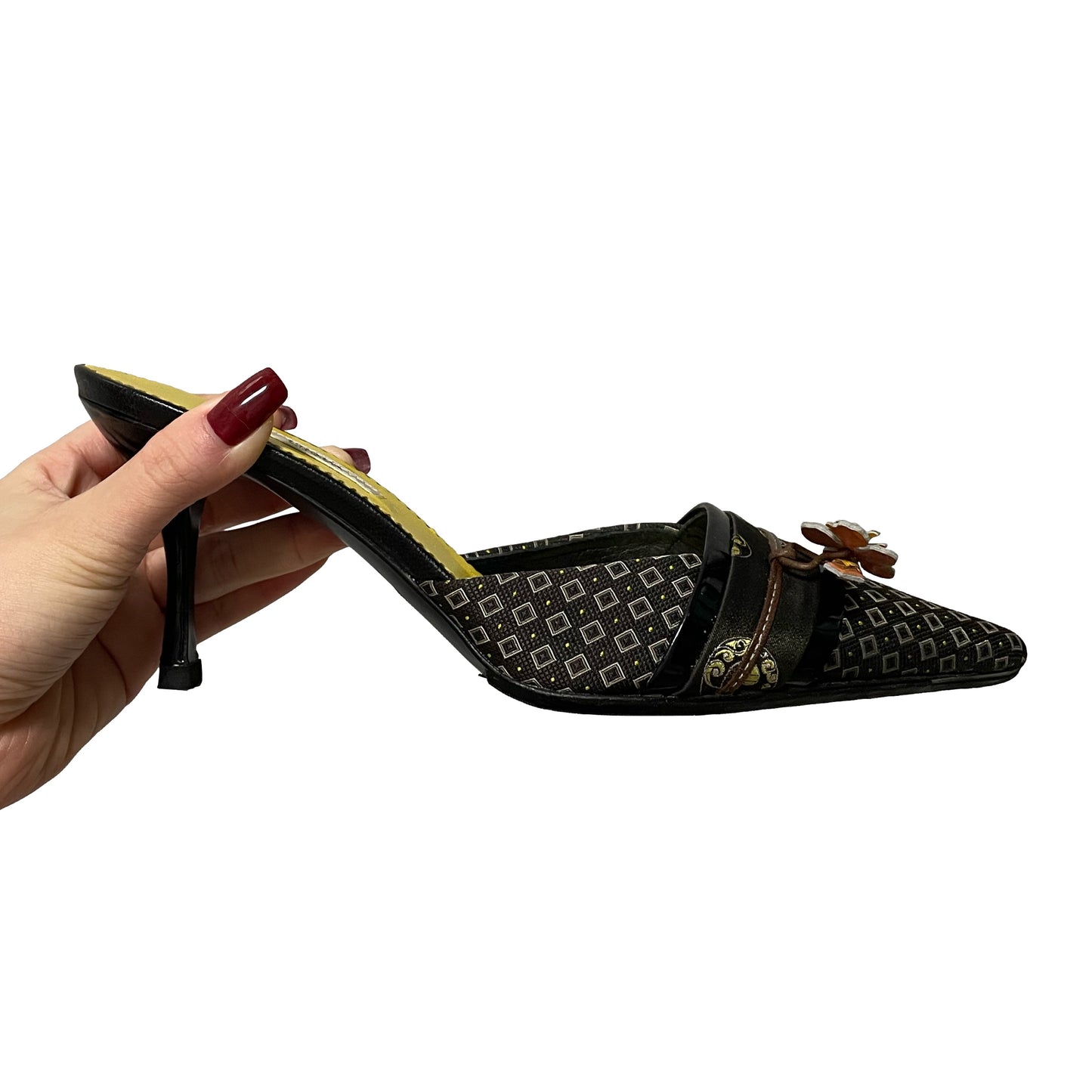 PRADA Flower Kimono Mules