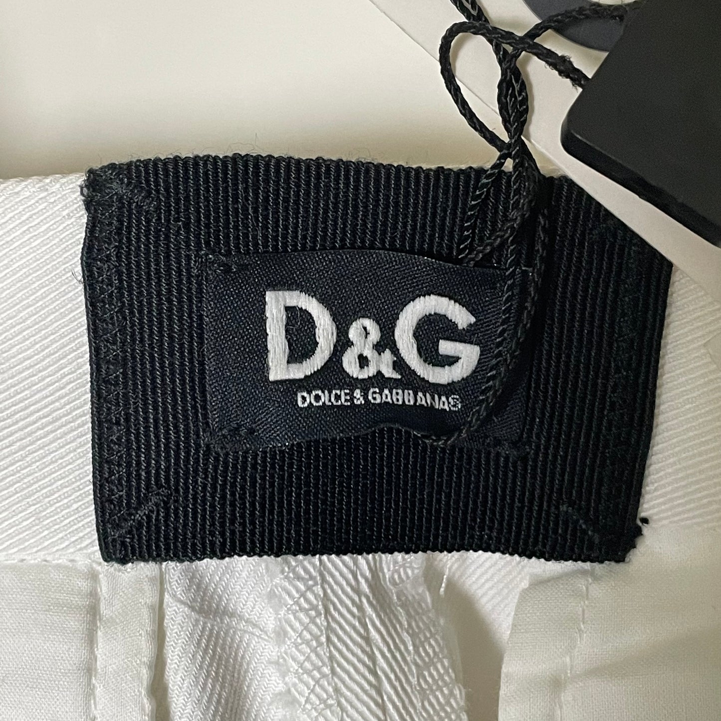 D&G Spring Summer 2003 White Denim Short Pants
