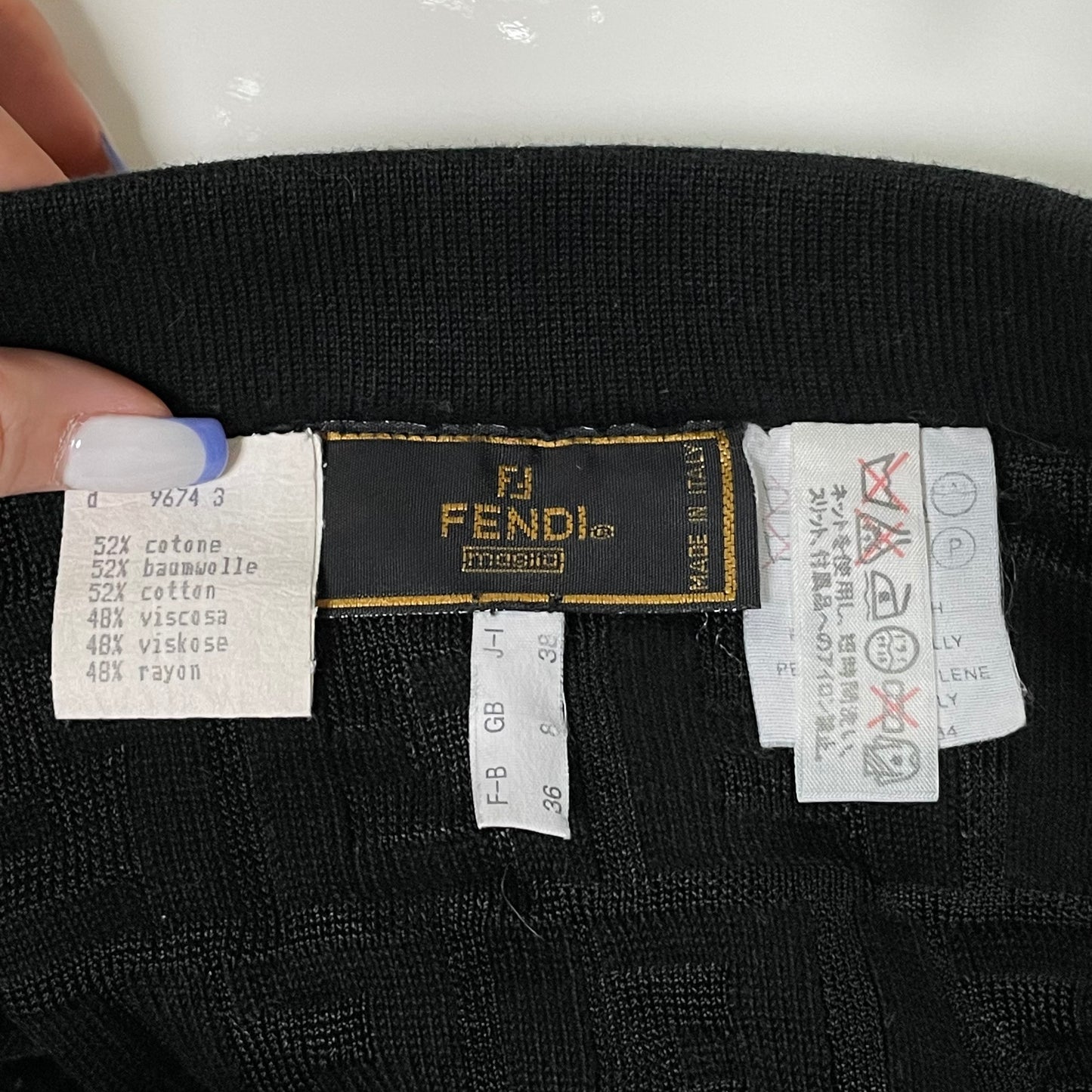 FENDI Zucca Wrap Style Mini Skirt