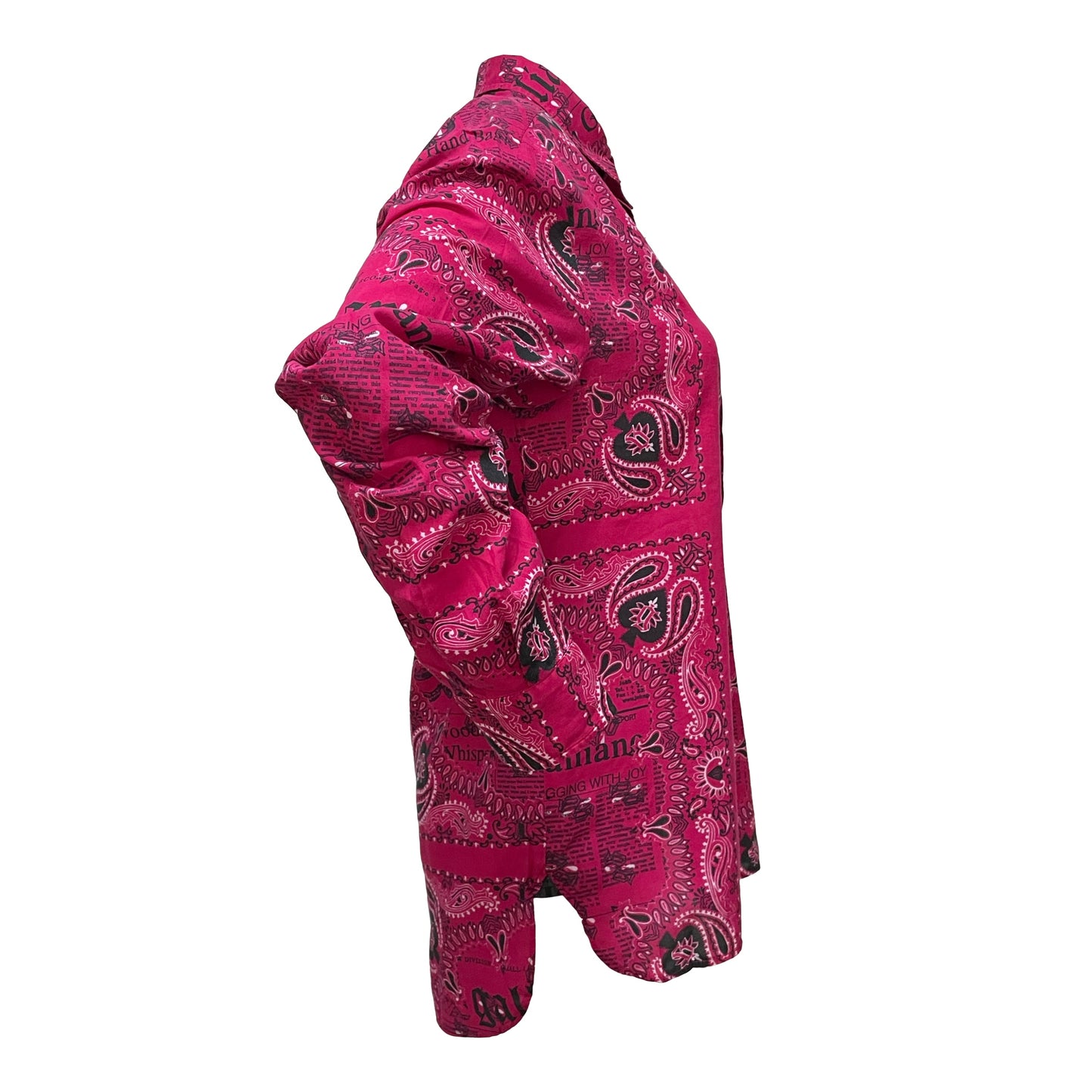 JOHN GALLIANO Newspaper Print Paisley Shirt