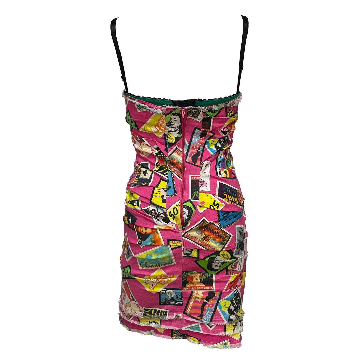 D&G Spring Summer 2004 Graphic Print Denim Mini Dress