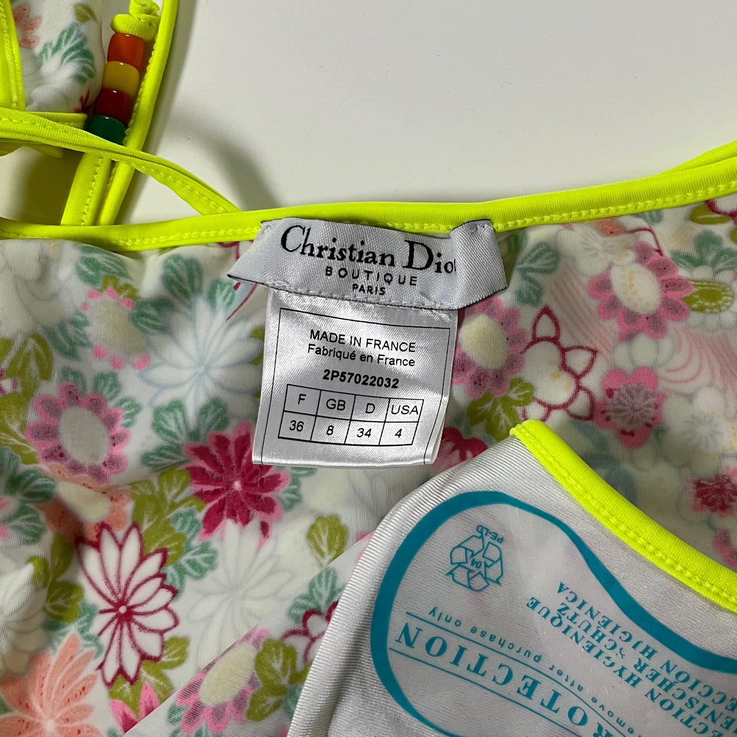 CHRISTIAN DIOR Spring Summer 2002 Floral Print Bikini
