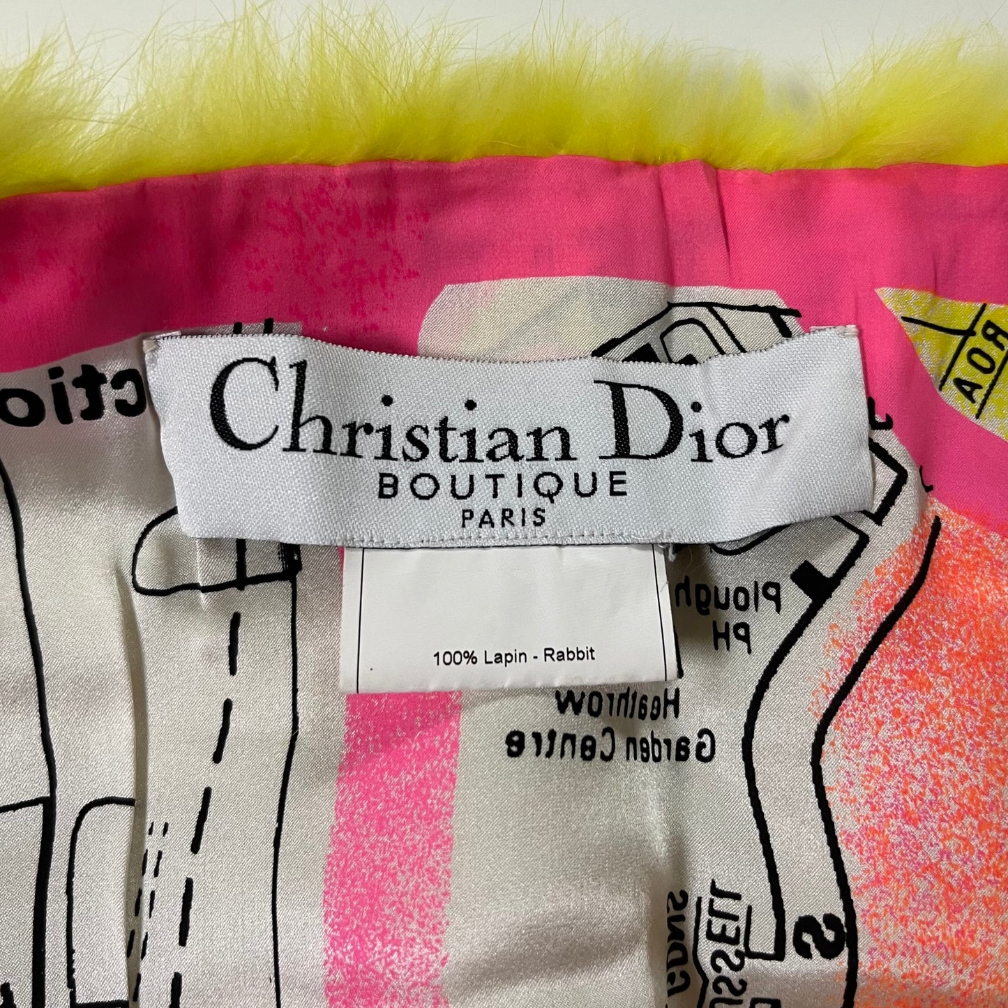 CHRISTIAN DIOR Fall Winter 2001 Print Detail Fur Scarf