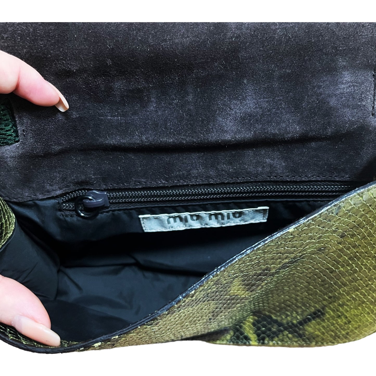 MIU MIU Fall Winter 1999 Python Mesh Hand Bag