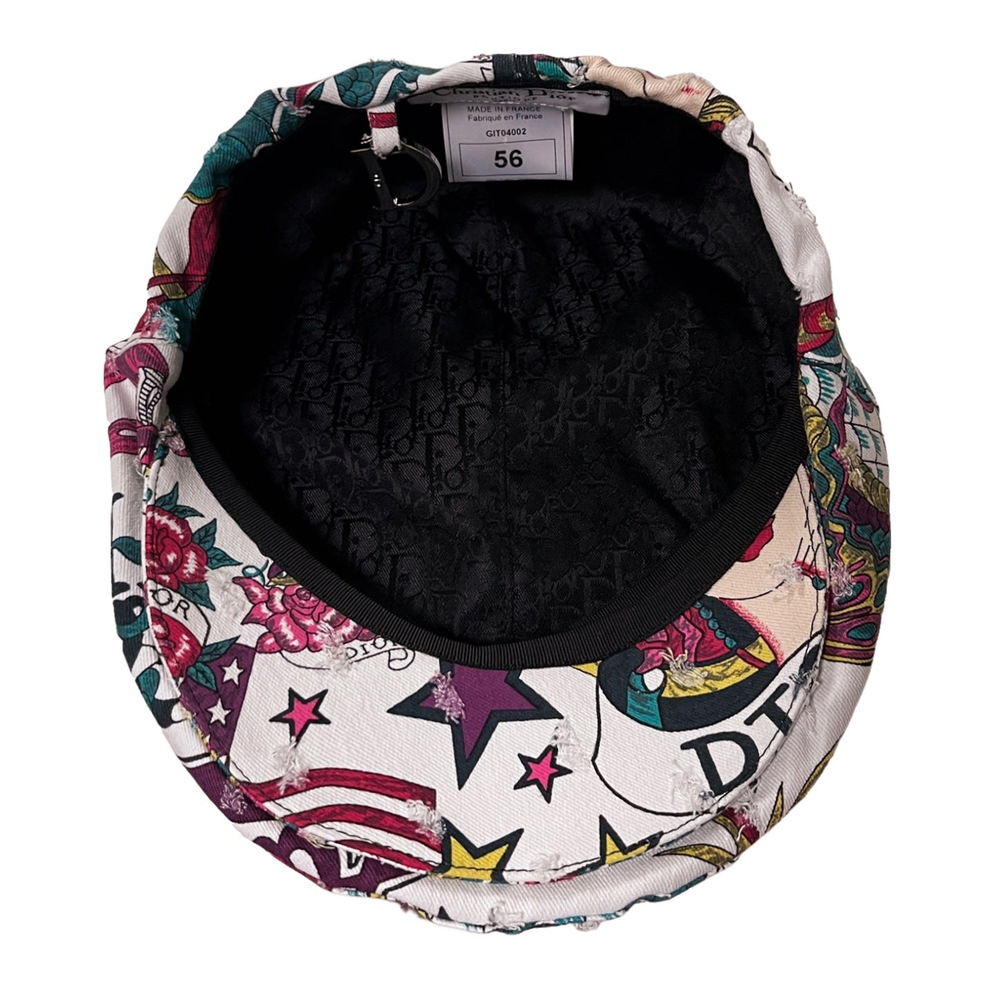 CHRISTIAN DIOR Spring Summer 2004 Gitane Tatoo Print Casquette