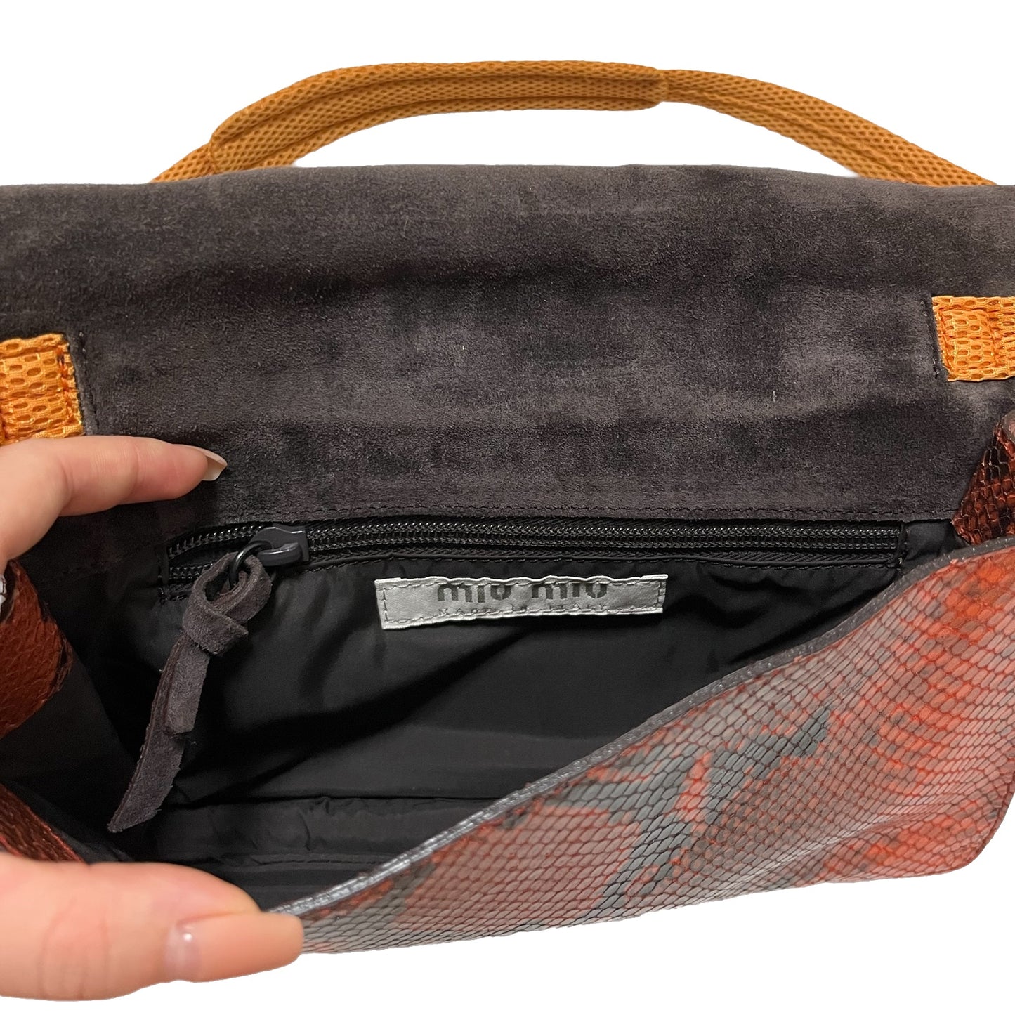 MIU MIU Fall Winter 1999 Python Mesh Hand Bag