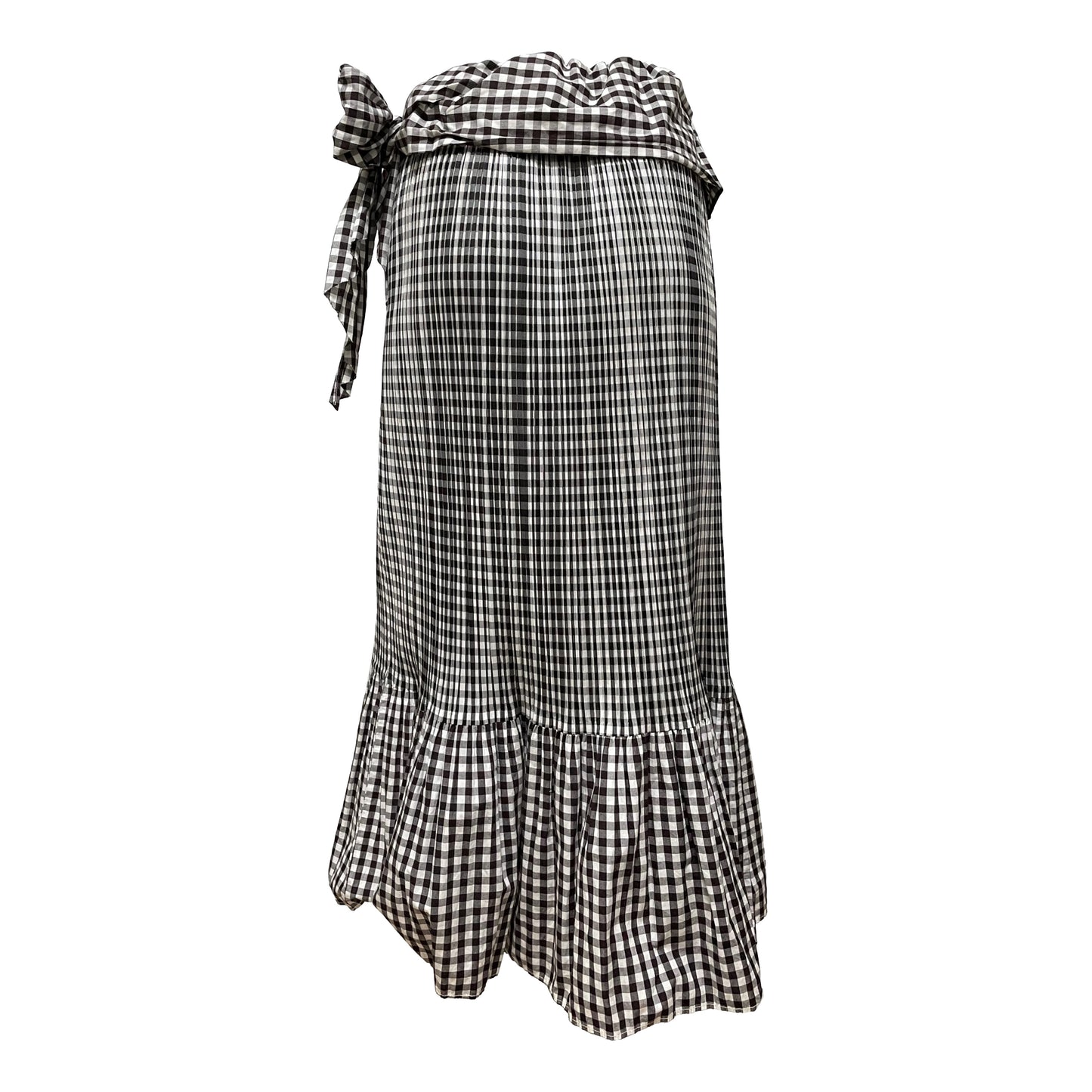 PLEATS PLEASE ISSEY MIYAKE Checkered Long Skirt