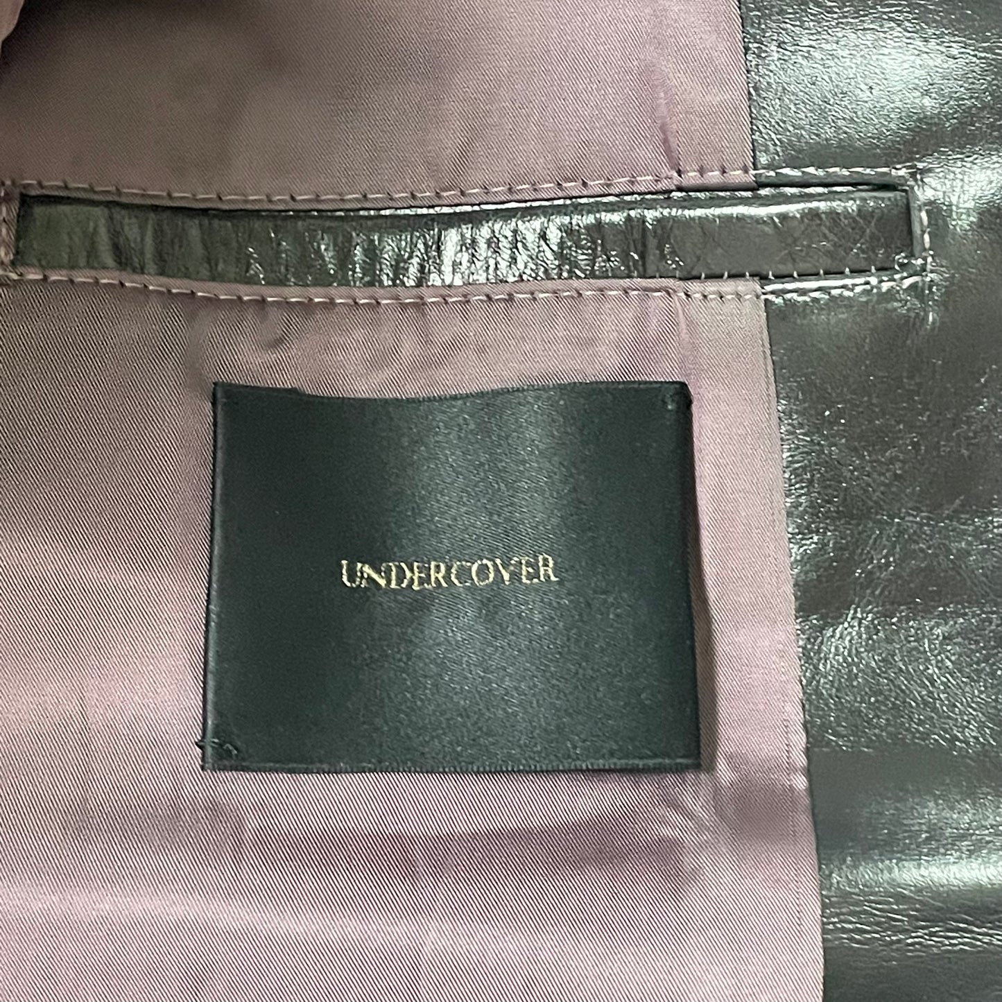 UNDERCOVER Spring Summer 2016 "Greatest" Flower Print Studs Leather Jacket